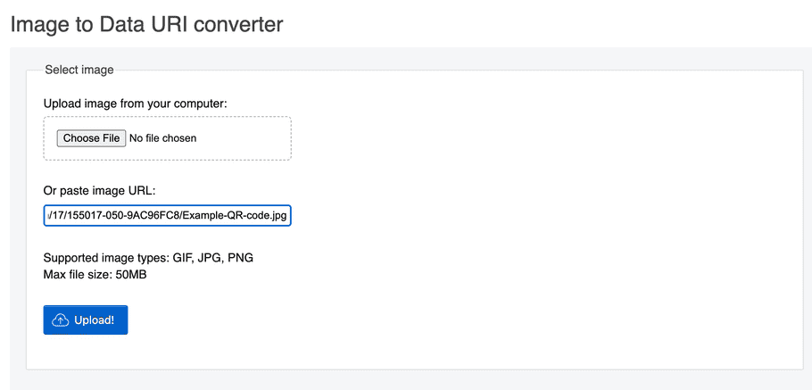 Convert image to data URI